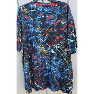 BUGATCHI Mens Causal Pullover Black Multicolored Paint Splatters Size XXL
